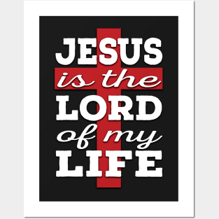 Jesus is Lord (white and red) Posters and Art